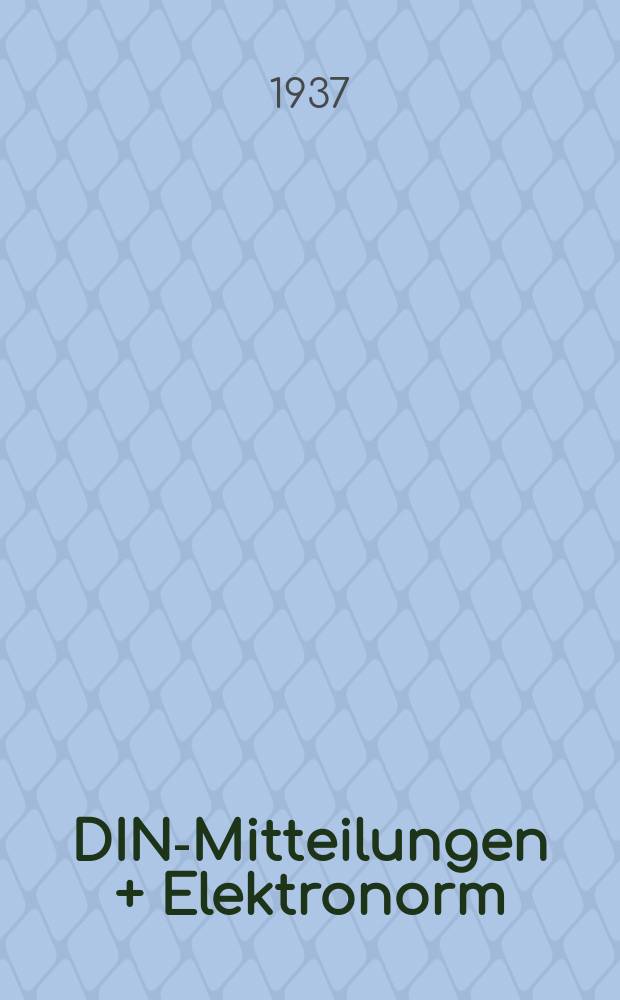 DIN-Mitteilungen + Elektronorm : Zentralorgan der deutschen Normung. Bd. 20, H. 15