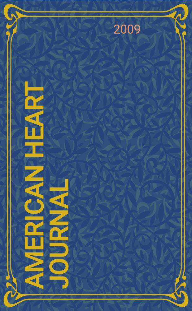 American heart journal : Publ. bi-monthly under the auditorial direction of the American heart association. Vol. 157, № 2