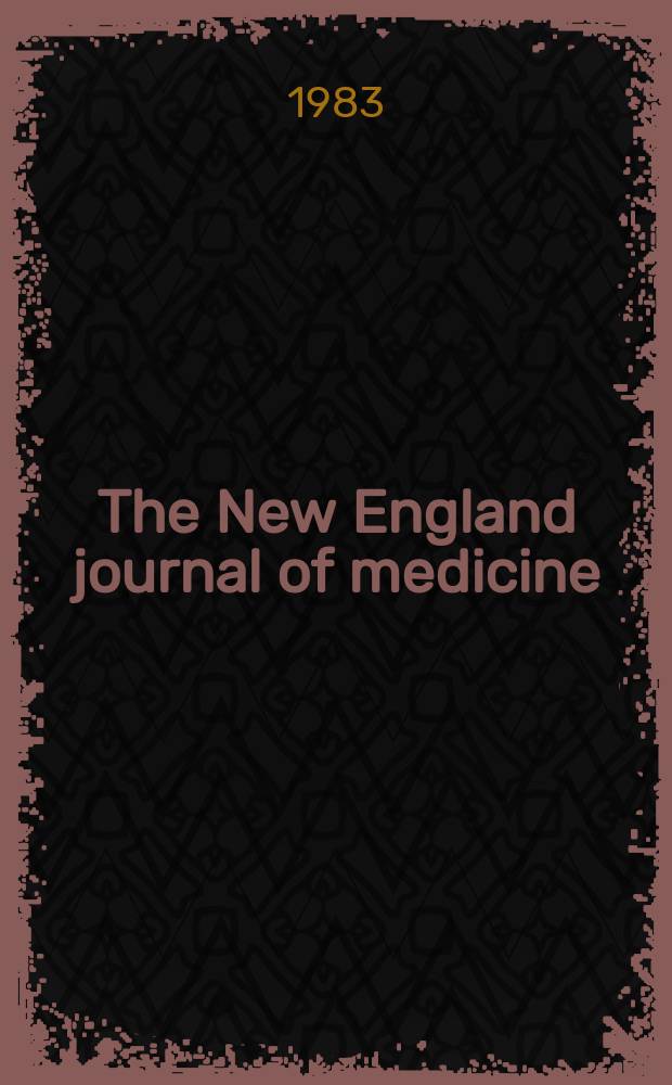 The New England journal of medicine : Formerly the Boston medical a. surgical journal. Vol. 309, № 15