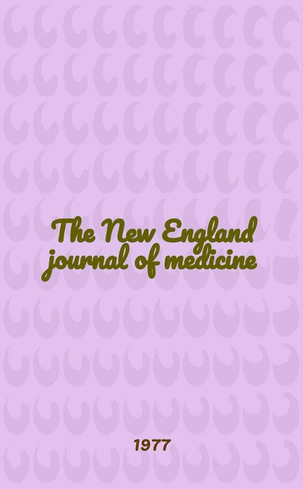 The New England journal of medicine : Formerly the Boston medical a. surgical journal. Vol. 297, № 12