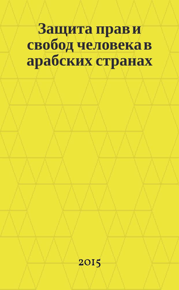 Защита прав и свобод человека в арабских странах : монография