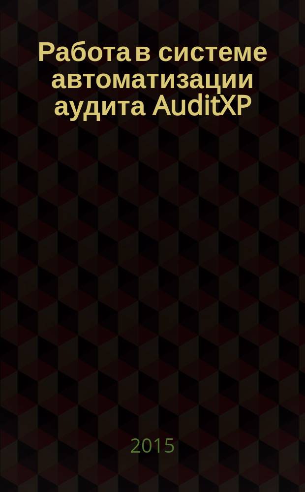 Работа в системе автоматизации аудита AuditXP : учебно-практическое пособие