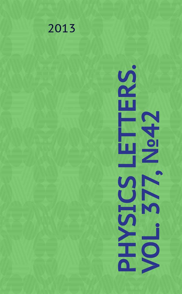 Physics letters. Vol. 377, № 42
