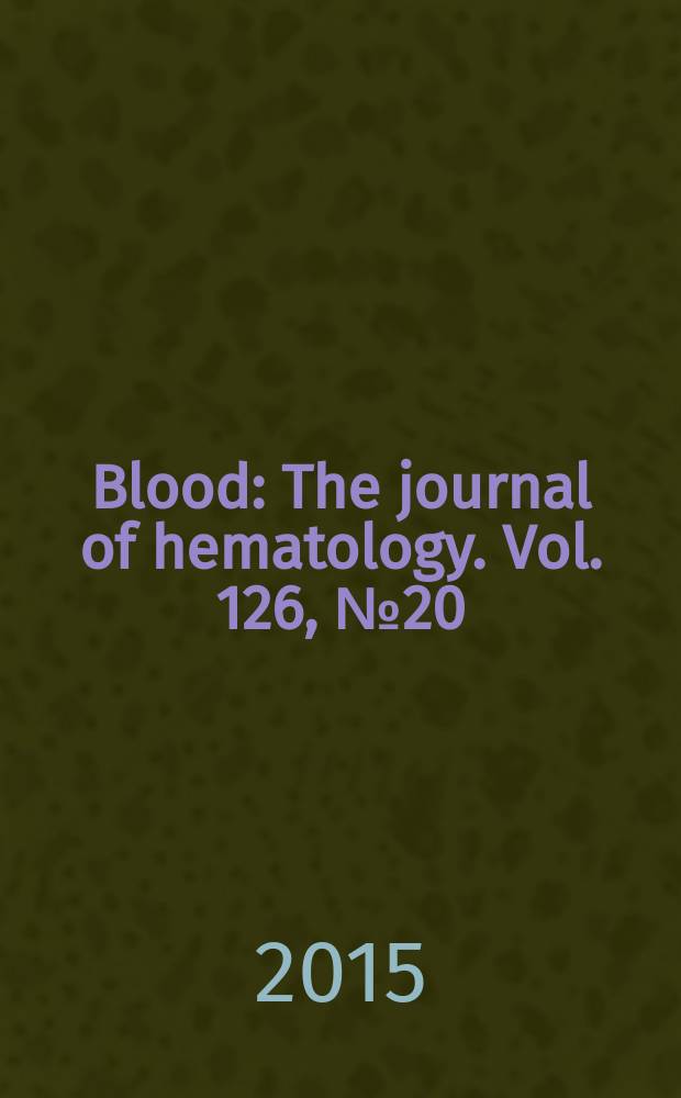 Blood : The journal of hematology. Vol. 126, № 20