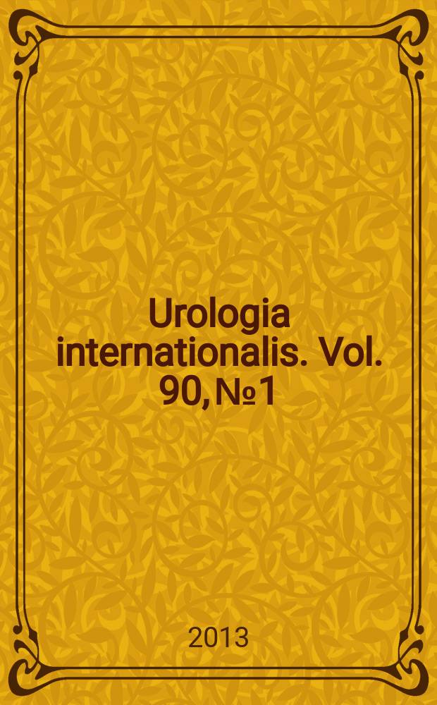 Urologia internationalis. Vol. 90, № 1