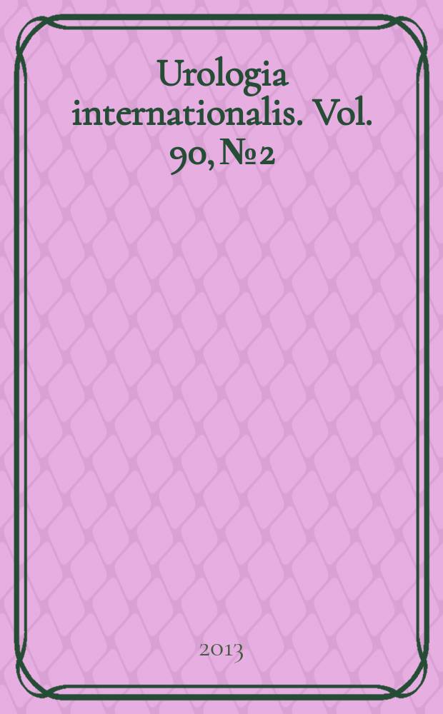 Urologia internationalis. Vol. 90, № 2