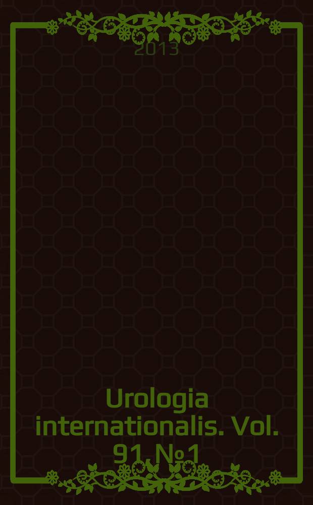 Urologia internationalis. Vol. 91, № 1