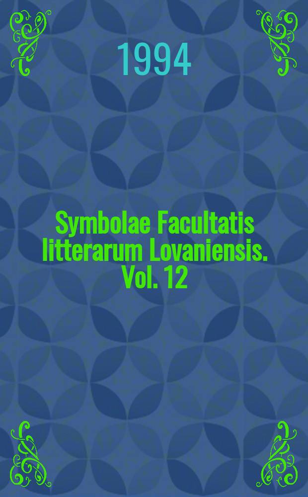 Symbolae Facultatis litterarum Lovaniensis. Vol. 12 : Het begin van het einde = Эсхатологическая интерпретация Французской революции