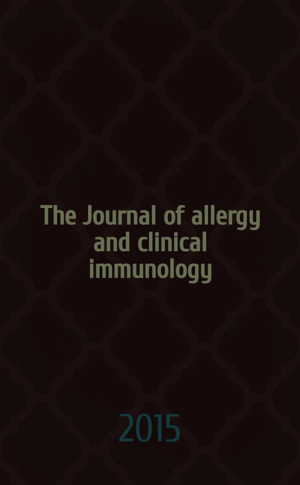 The Journal of allergy and clinical immunology : Including "Allergy abstracts" Offic. organ of Amer. acad. of allergy. Vol. 136, № 5