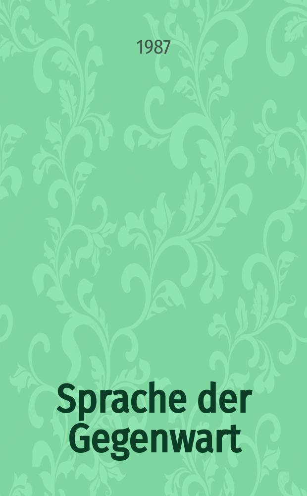 Sprache der Gegenwart : Schriften des Inst. für deutsche Sprache in Mannheim. Bd. 71 : Sprachtheorie