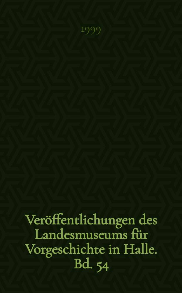 Veröffentlichungen des Landesmuseums für Vorgeschichte in Halle. Bd. 54 : Nebra - eine jungpaläolithische Freilandstation im Saale-Unstrut-Gebiet = Небра - верхний палеолит стоянки Фрайланд в регионе Заале-Унструт