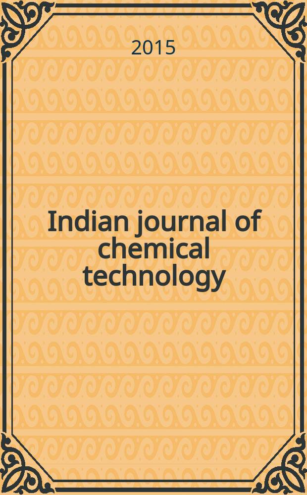 Indian journal of chemical technology : Formerly a part of Ind. j. of technology. Vol. 22, № 5