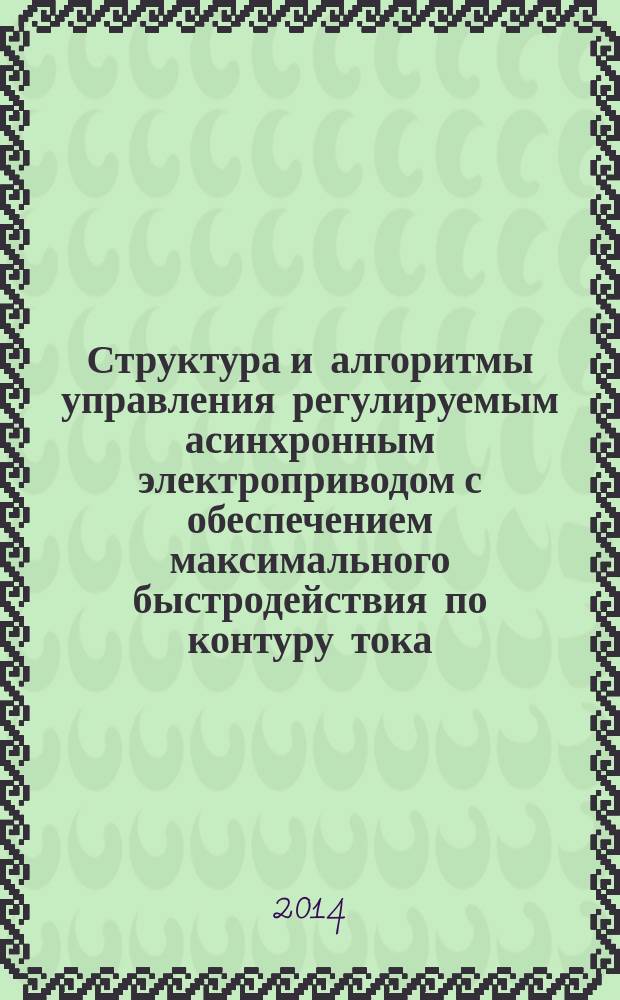 Структура и алгоритмы управления регулируемым асинхронным электроприводом с обеспечением максимального быстродействия по контуру тока (момента) для горных машин : автореферат диссертации на соискание ученой степени кандидата технических наук : специальность 05.09.03 <Электротехнические комплексы и системы>