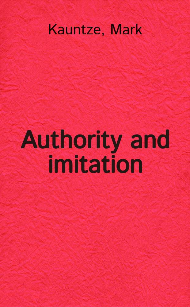 Authority and imitation : a study of the Cosmographia of Bernard Silvestris = Авторство и имитация