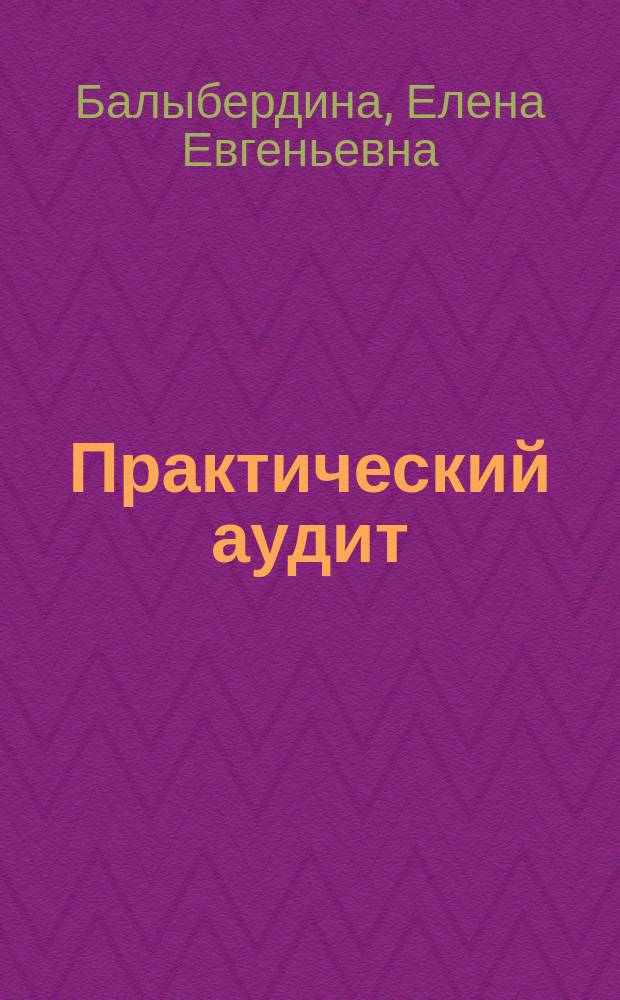 Практический аудит : учебное пособие для студентов бакалавриата направления 38.03.01 "Экономика"