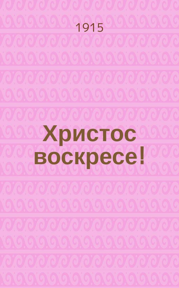 Христос воскресе! : "Пусть труден путь, но бодрые духом достигнут вершины горы, где сияют яркие лучи, где занимается светлая заря, заря новой жизни!" : почтовая карточка