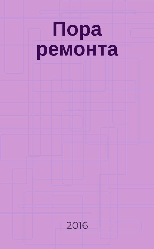 Пора ремонта : каталог актуальных скидок и предложений. 2016, № 1 (11)