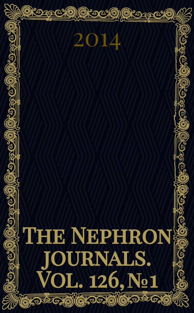 The Nephron journals. Vol. 126, № 1