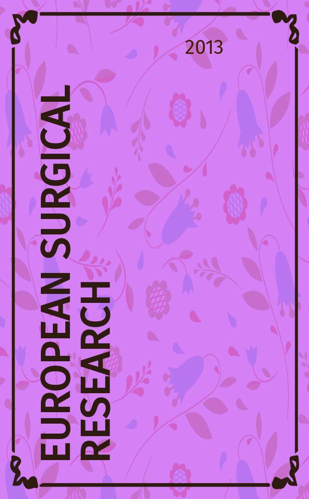 European surgical research : Clinical a. experimental surgery. Vol. 50, № 1