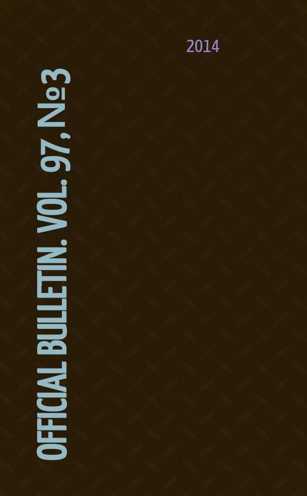 Official bulletin. Vol. 97, № 3