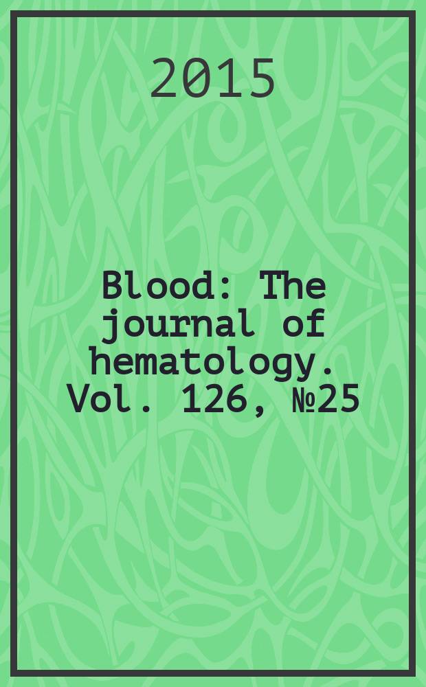 Blood : The journal of hematology. Vol. 126, № 25