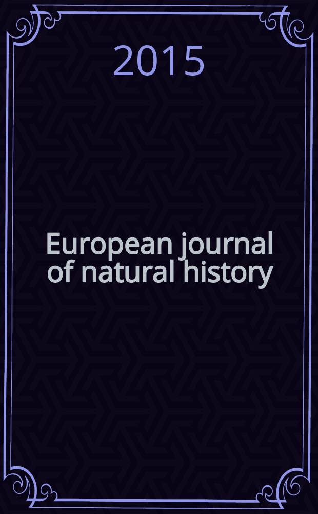 European journal of natural history : scientific journal. 2015, № 5