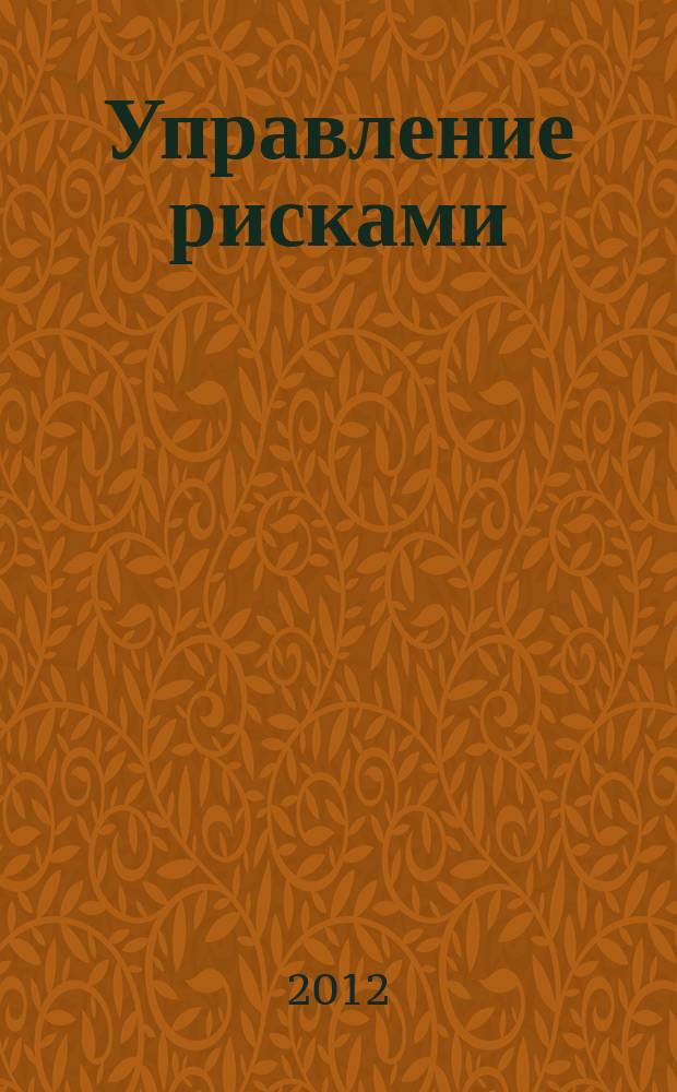 Управление рисками : курс лекций и практикум для студентов специальности 080502.65 "Экономика и управление на предприятии" всех форм обучения