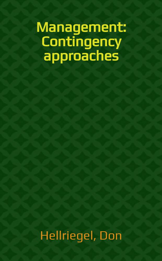 Management : Contingency approaches