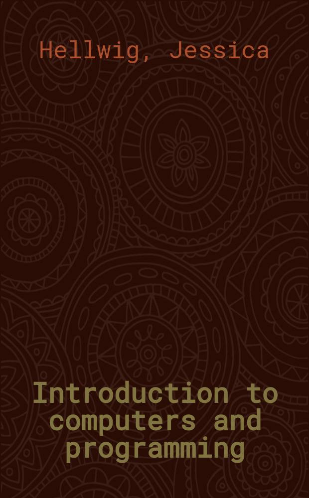 Introduction to computers and programming