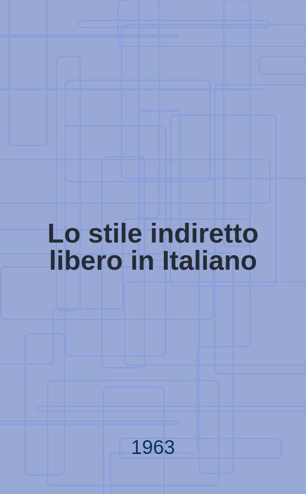 Lo stile indiretto libero in Italiano
