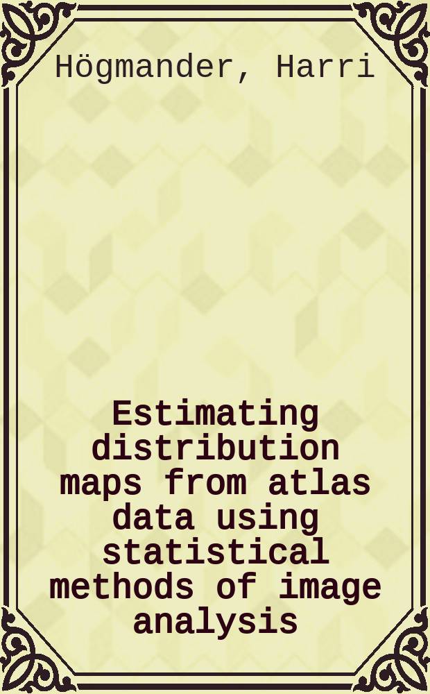 Estimating distribution maps from atlas data using statistical methods of image analysis