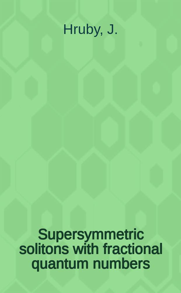 Supersymmetric solitons with fractional quantum numbers