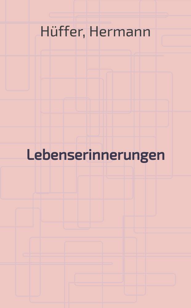 Lebenserinnerungen