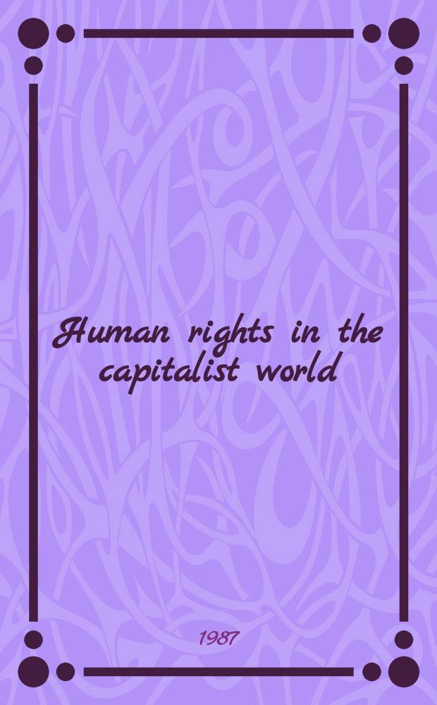 Human rights in the capitalist world