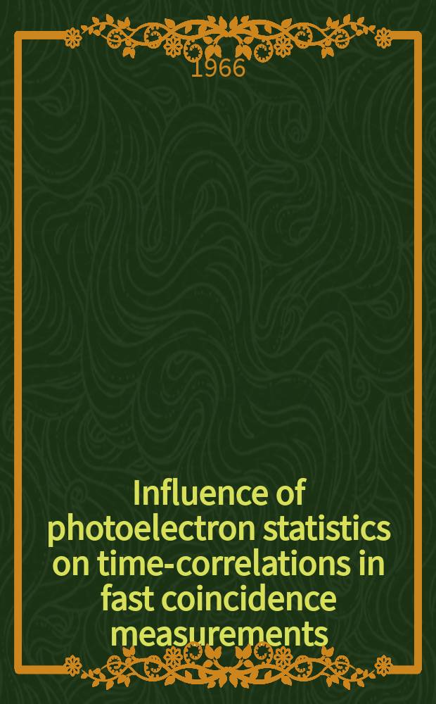 Influence of photoelectron statistics on time-correlations in fast coincidence measurements