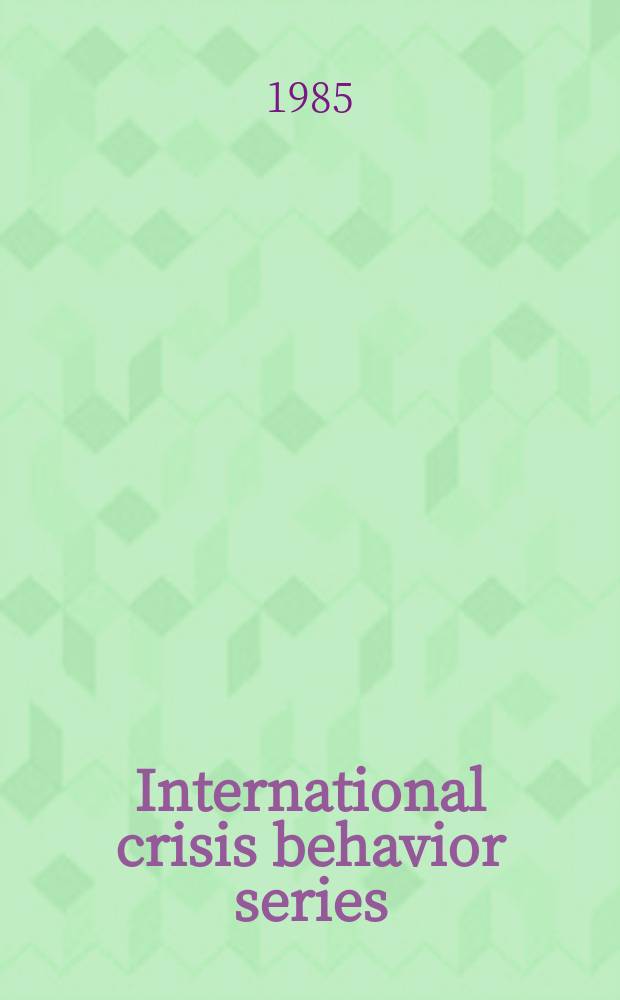 International crisis behavior series