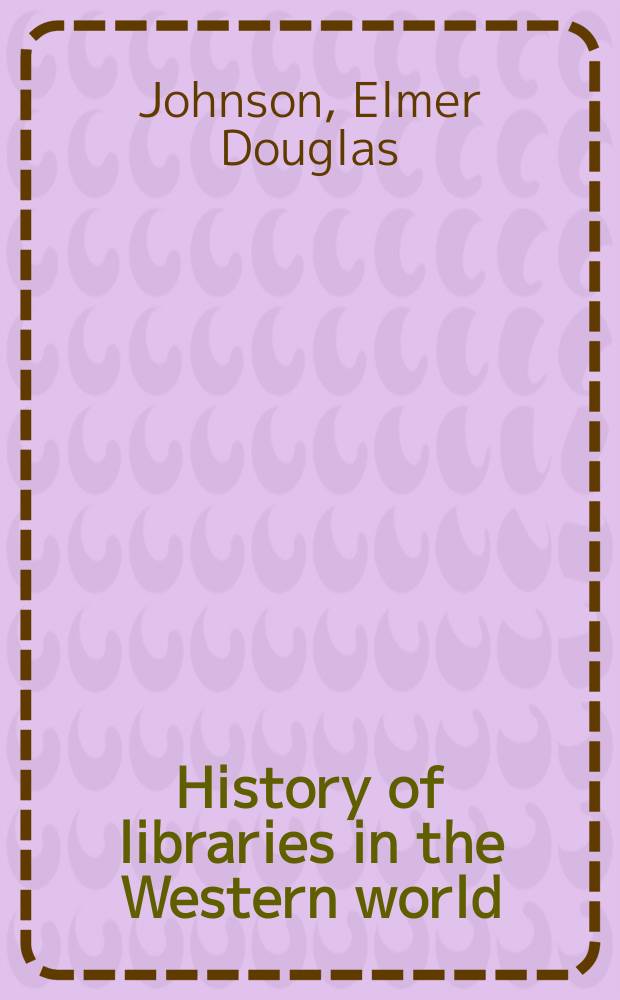 History of libraries in the Western world
