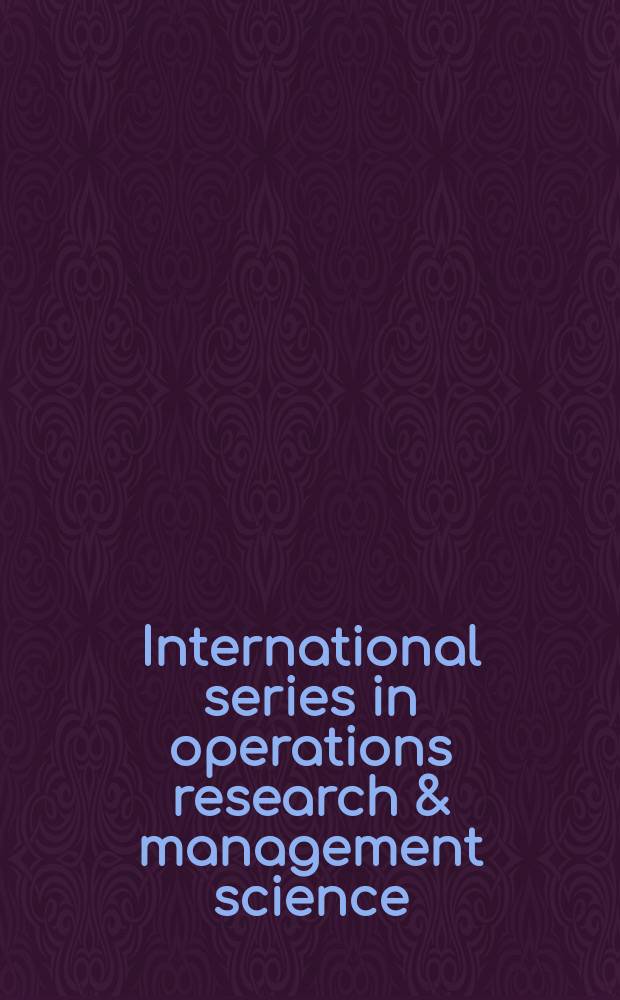 International series in operations research & management science