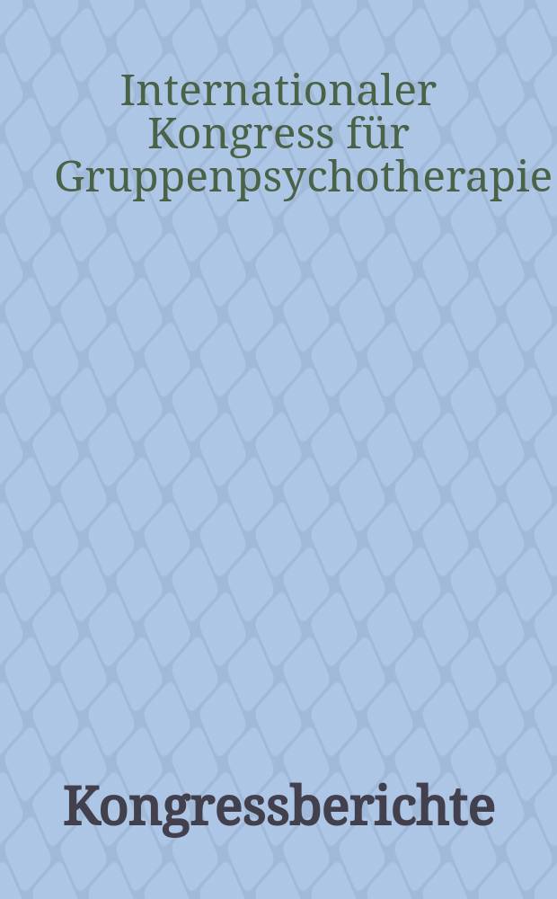 Kongressberichte
