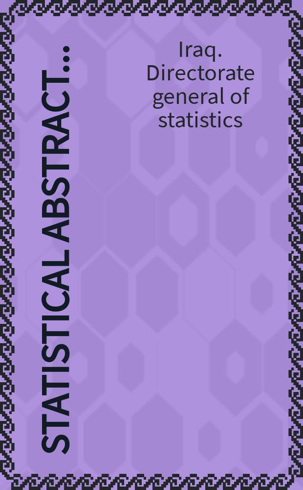 Statistical abstract ...