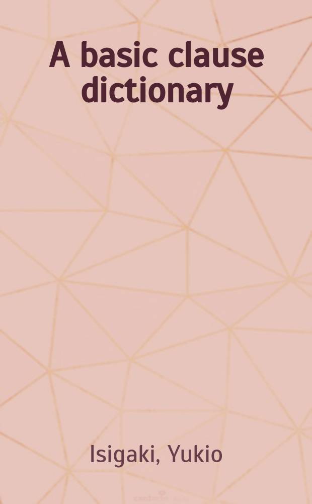 A basic clause dictionary: Geez, Tigrinya, Amharic, Somali, Swahili