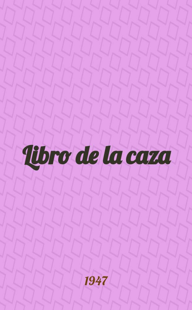Libro de la caza