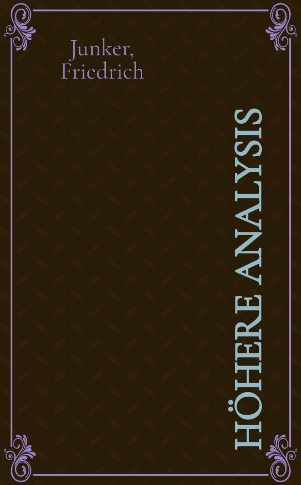 H&ouml;here Analysis