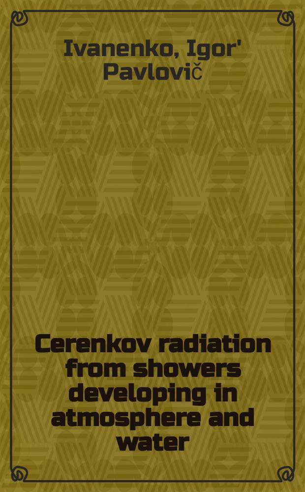 Cerenkov radiation from showers developing in atmosphere and water