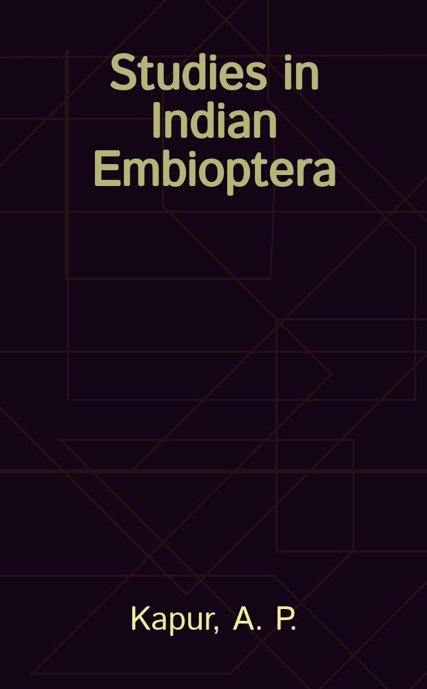 Studies in Indian Embioptera