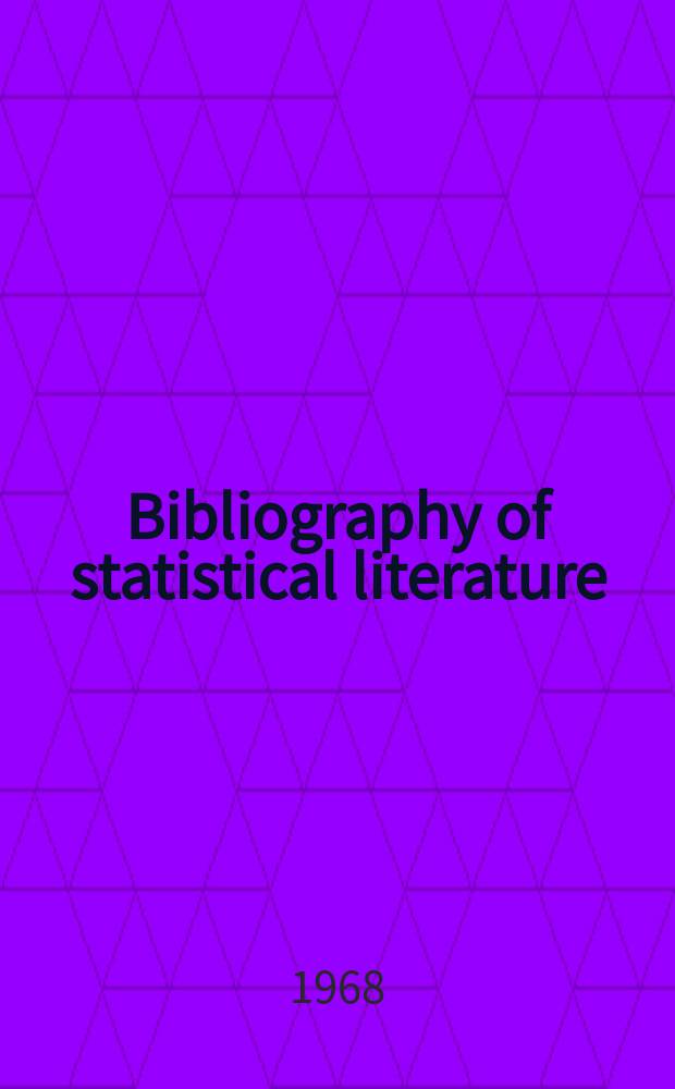 Bibliography of statistical literature