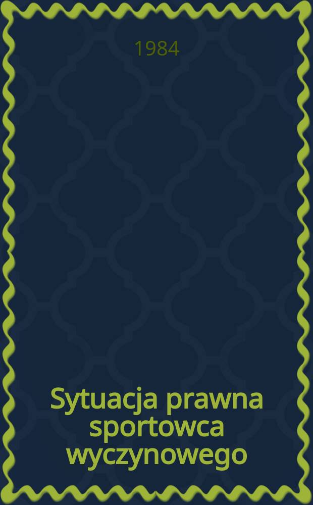 Sytuacja prawna sportowca wyczynowego