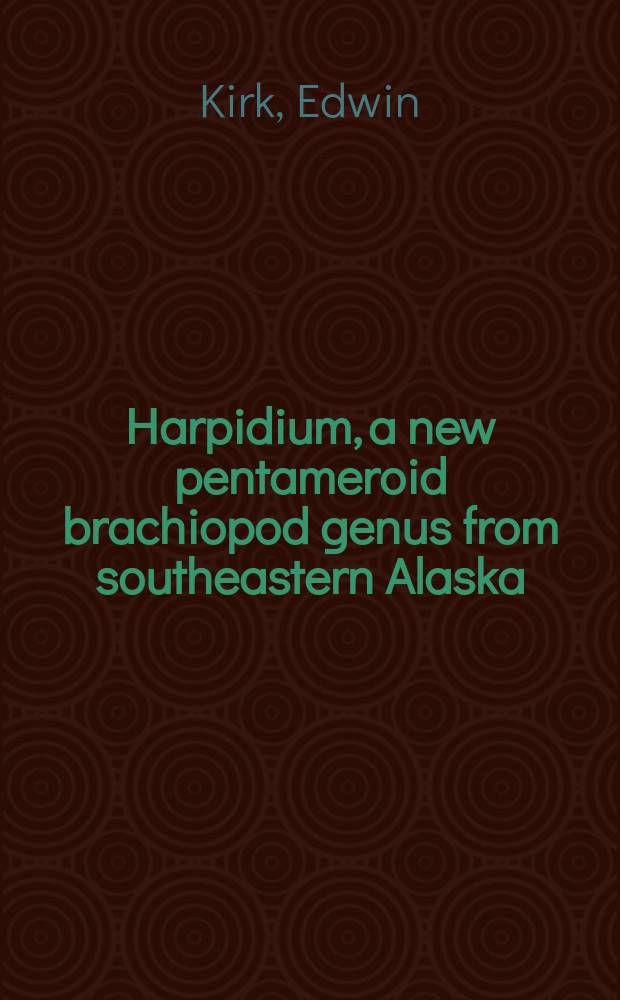 [Harpidium, a new pentameroid brachiopod genus from southeastern Alaska