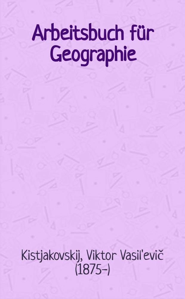 ... Arbeitsbuch für Geographie