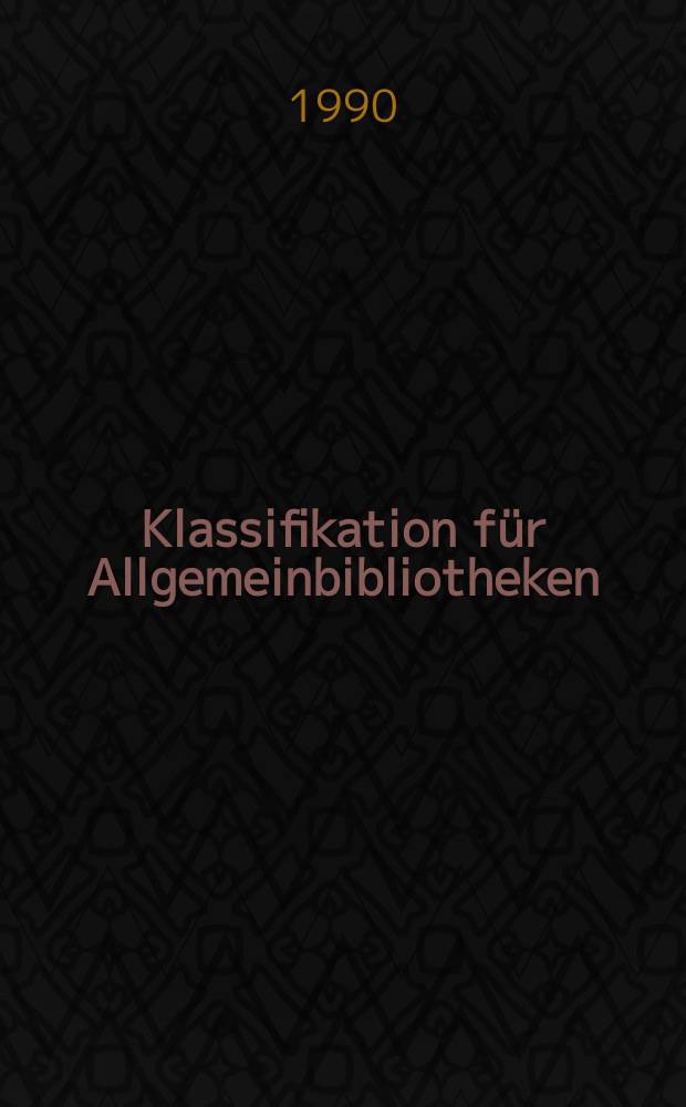 Klassifikation für Allgemeinbibliotheken